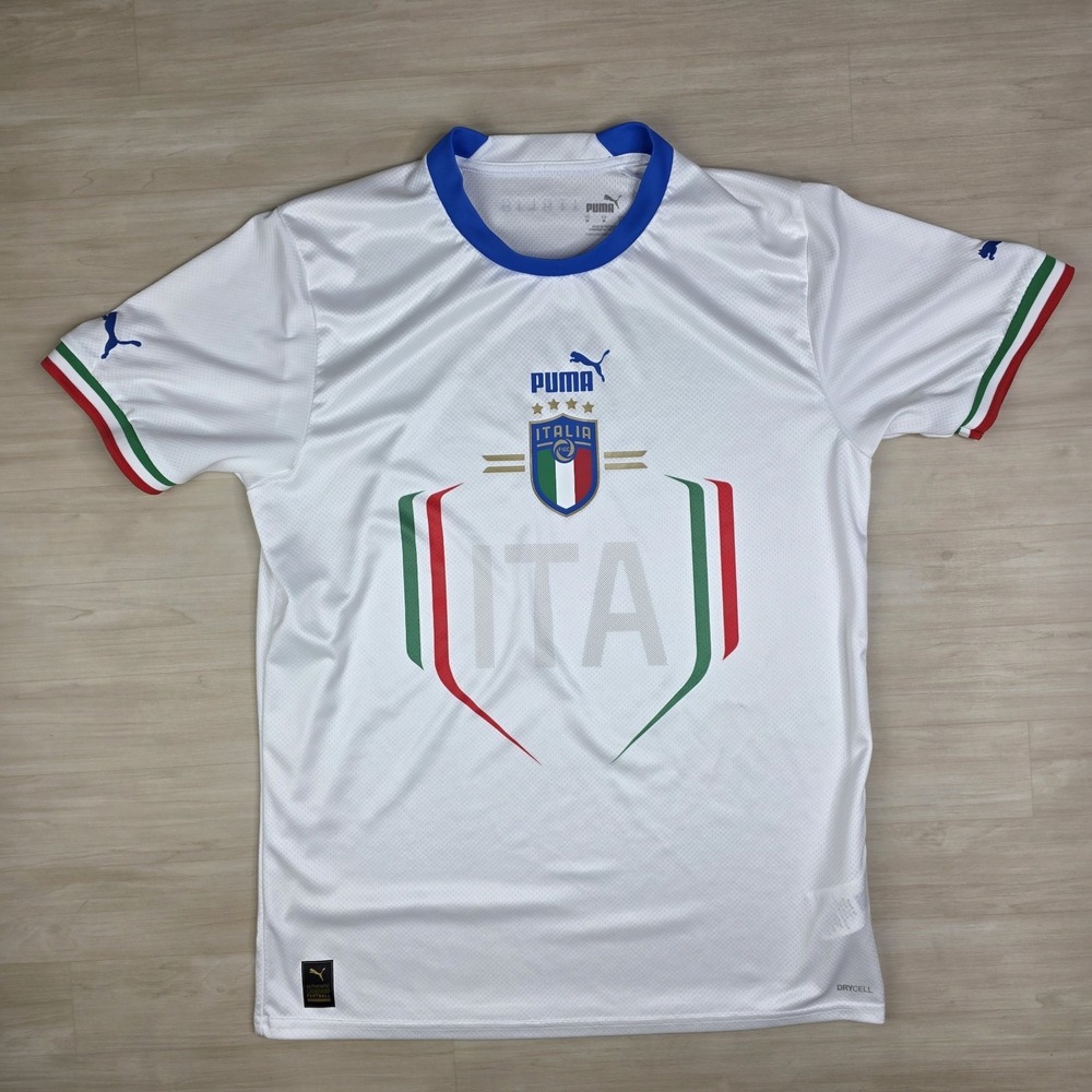 Puma Italy National Team Away White‎ Soccer Jersey 765650-02 Men's Size Medium